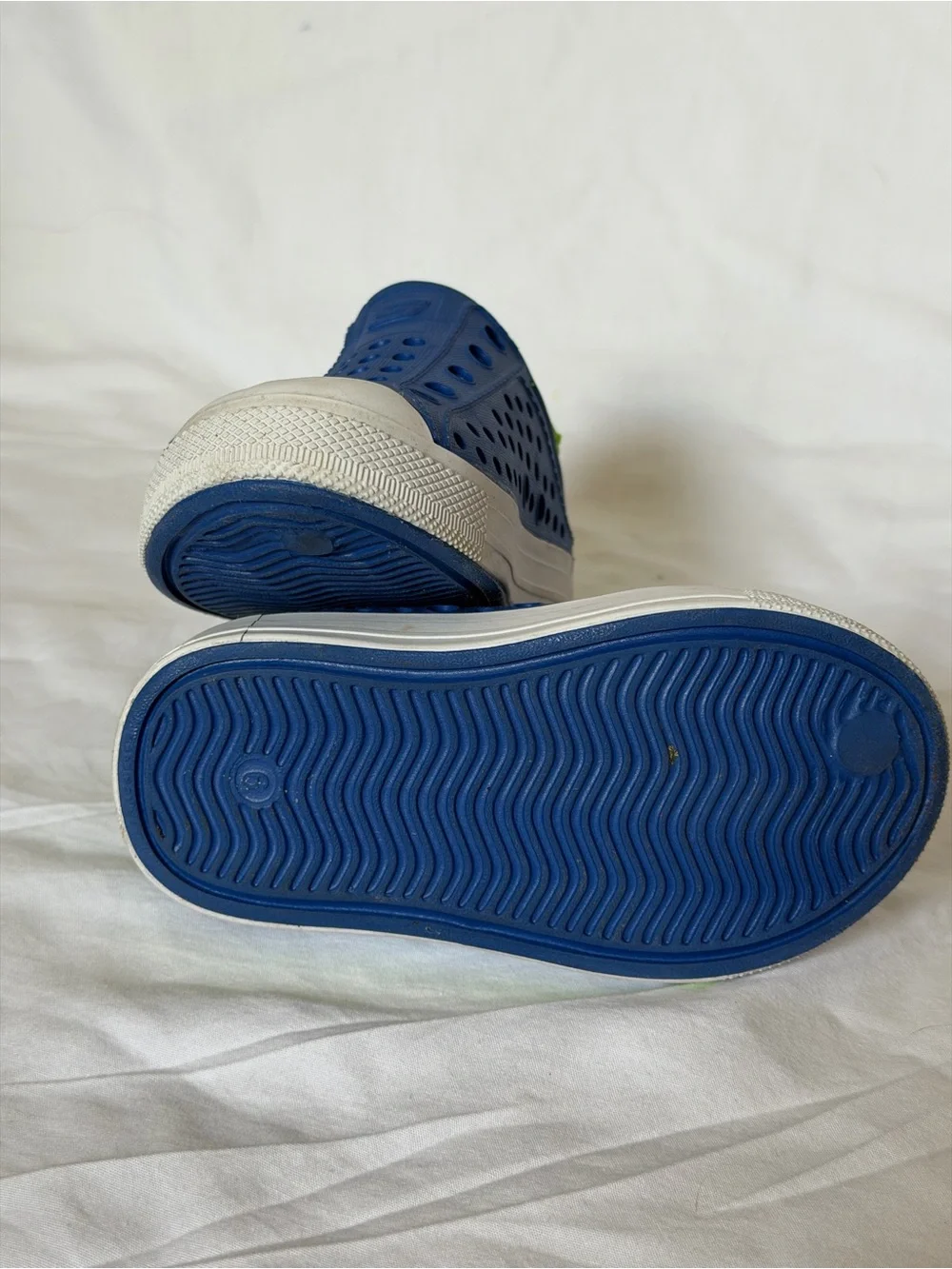 Skechers Kids Blue Slip-On Water Shoes with Green Lining